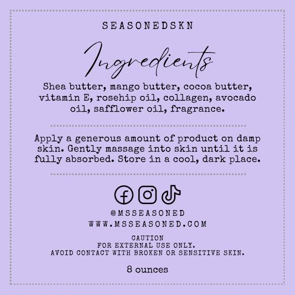 LEMON AND LAVENDER: Whipped Body Butter Crème.