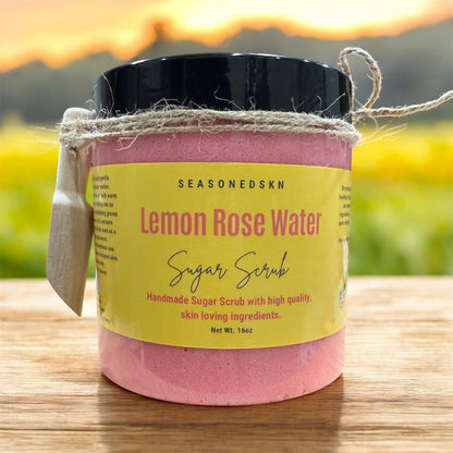 Exfoliating Sugar Scrubs: Lemon Sage, Strawberry Lemonade, Lemon Rosewater