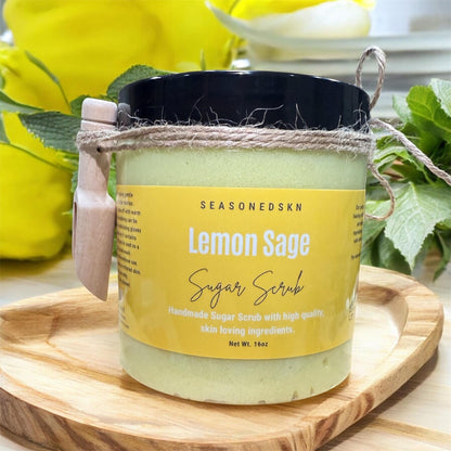 Exfoliating Sugar Scrubs: Lemon Sage, Strawberry Lemonade, Lemon Rosewater