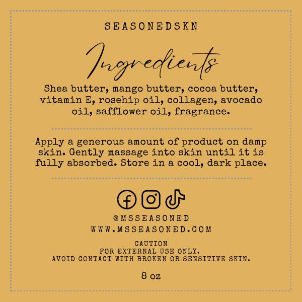 WARM VANILLA SUGAR: Whipped Body Butter Crème.