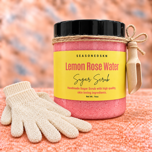 Exfoliating Sugar Scrub-LEMON ROSEWATER