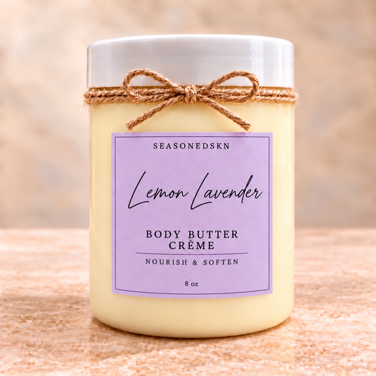 LEMON AND LAVENDER: Whipped Body Butter Crème.