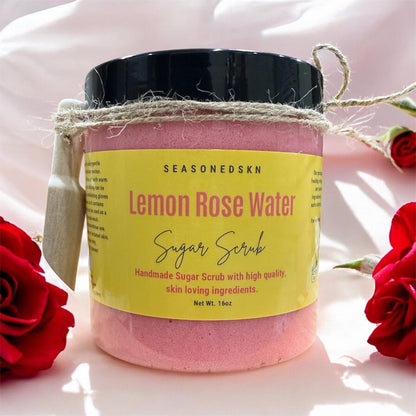 Exfoliating Sugar Scrubs: Lemon Sage, Strawberry Lemonade, Lemon Rosewater